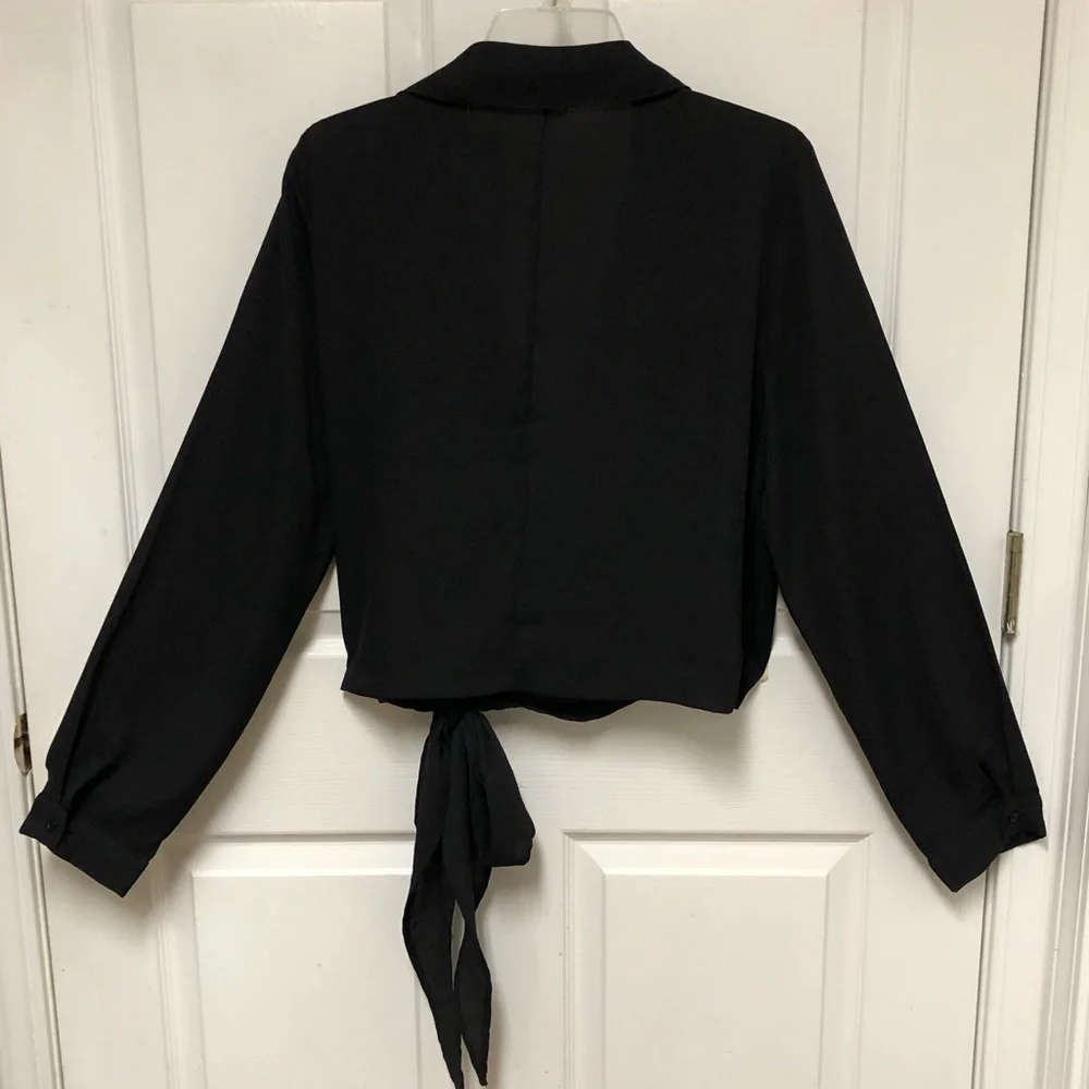 LAST CHANCE! Pretty Little Thing See Through Wrap Blouse - Picture 8 of 14